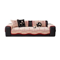 Serviette de canapé en coton Shu anti-rayures et thermorégulatrice, motif Cœur Rouge, pour décoration festive de mariage et du Nouvel An Hiver 2026