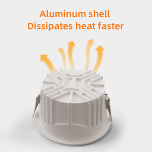Spot encastré LED en aluminium sans cadre, à faisceau profond incurvé, anti-éblouissement, à rendu des couleurs élevé, 220v - Product Image 3