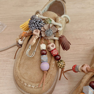 Breloques de chaussures à pampilles en perles de bois Maillard tendance, décorations DIY pour mules <span class=keywords><strong>Birkenstock</strong></span>, <span class=keywords><strong>bottes</strong></span> Kangourou, <span class=keywords><strong>bottes</strong></span> Martin - Product Image 4