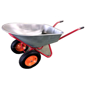 Groothandel Power Gegalvaniseerde Tweewielige Kruiwagen 100l Watercapaciteit Slingeren Kruiwagen Dubbele Wielen Handtrolleys Wb7613 - Product Image 1
