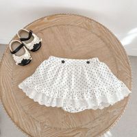 Engepapa Vêtements pour enfants Printemps Hauts à manches longues à pois pour filles Jupe Pantalon Ensemble 2 pièces Coton Style ordinaire Europe Amérique