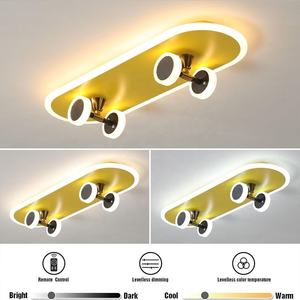 Plafonnier LED moderne pour enfants, garçon, chambre simple, lampe de chambre d'enfant, forme de <span class=keywords><strong>skateboard</strong></span>, 32W, luminaires de plafond intérieurs - Product Image 2