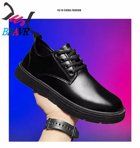 Classic Special Explosive Hong Kong Style <b>Low</b> Top Men's Leather Shoes ZX505 Hook & Loop Closure for Spring Summer Autumn Seasons - Product Image 6