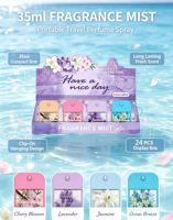 Brume parfumée pour femme, format voyage 35 ml, parfum frais longue durée, vaporisateur portable, parfum de poche, coffret cadeau