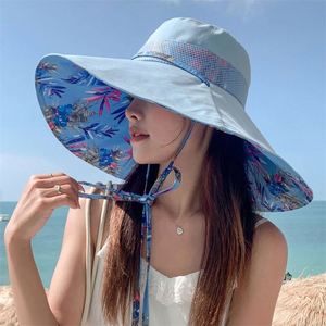 Nouveau Chapeau de Soleil d'Été pour Femme, Style Ins, Broderie 3D, Grand Bord, Imprimé Pêcheur, Protection Solaire Extérieure - Product Image 3