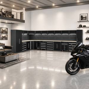 Heavy-Duty Workshop Garage Tool Chest Units <b>Workbench</b> <b>Metal</b> Furniture Combination for Storage Cabinets System TC-01 Modular Desi - Product Image 4