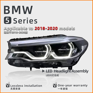 Pour BMW Série 5 G30 G38 2018-2020, mise à niveau des phares LED style LCI, double lentille <span class=keywords><strong>de</strong></span> projecteur Bi-LED, feux <span class=keywords><strong>de</strong></span> jour DRL, clignotants séquentiels - Product Image 3