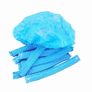 Customized Oem Accepted Blue Hair Net Head Dental Cap Disposable Clip Cap