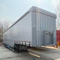 Remorque à rideaux latéraux à 4 essieux haute capacité LUYI, vente directe usine, pour le transport de marchandises générales, semi-remorque à rideaux latéraux