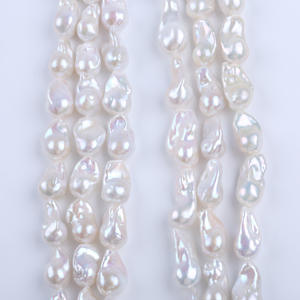 ไข่มุกน้ำจืดทรงบาร็อคสีม่วงธรรมชาติ ขนาด 14-16 มม. รูปทรงวงรี แบบเม็ดหลวม สำหรับทำเครื่องประดับ DIY สีขาว - Product Image 1