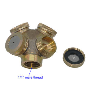 Tête d'arrosage atomisatrice en laiton à 4 points, buse en acier inoxydable, pour l'irrigation des jardins et pelouses, pulvérisation fixe, portée 1-3m - Product Image 4