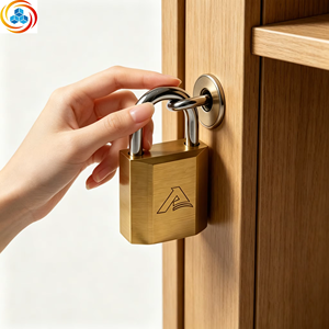 Candado de Seguridad Universal con Llave, Personalizable con Logotipo, Impermeable, de Latón, con Doble Palanca Antirrobo, Accesorio Práctico para Viajes - Product Image 3