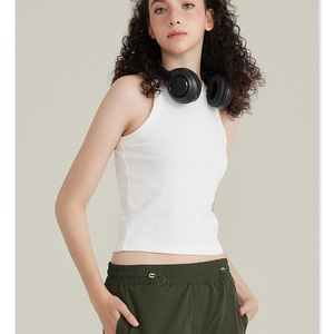 Ropa Urbana Económica, Camiseta Blanca de Algodón para <span class=keywords><strong>Mujer</strong></span>, Tejido Jersey Transpirable, con Logotipo Personalizado - Product Image 6
