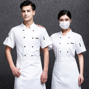 Uniformes de Chef y <span class=keywords><strong>Camarero</strong></span> de Manga Corta, Diseño Nuevo, Elegante, Estilo Tradicional Chino, para Restaurante, Bar y Cocina - Product Image 3