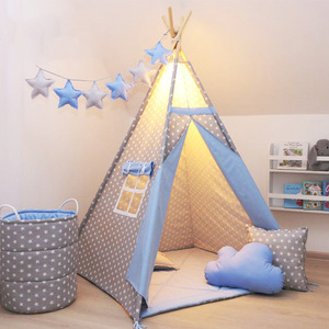 Juguete Deportivo <span class=keywords><strong>para</strong></span> Niños, Pequeña Casa de Juegos de Lona de Algodón, Tipi Indio <span class=keywords><strong>para</strong></span> Niños Hecho de Lona - Product Image 4