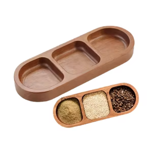 ถาดใส่เครื่องปรุงไม้กระถินณรงค์สมัยใหม่ <span class=keywords><strong>3</strong></span> <span class=keywords><strong>ช่อง</strong></span> ถาดเก็บเครื่องเทศแบบแบ่งส่<span class=keywords><strong>ว</strong></span>น ถาดใส่เครื่องปรุงไม้สไตล์มินิมอลสำหรับห้องครัว - Product Image 2