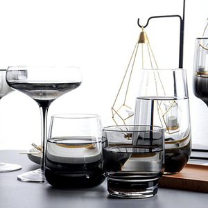 Flûtes à champagne sans plomb, gris uni, <span class=keywords><strong>noir</strong></span> et <span class=keywords><strong>fumé</strong></span>, style européen personnalisé, lavables au lave-vaisselle - Product Image 2