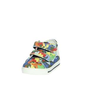Falcotto Baskets pour enfants en toile avec fermeture Velcro et imprimé camouflage bleu - Product Image 6