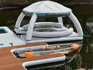 Bar de <span class=keywords><strong>piscine</strong></span> gonflable à bas <span class=keywords><strong>prix</strong></span> d'<span class=keywords><strong>usine</strong></span> flotteur plate-forme flottante tente <span class=keywords><strong>abri</strong></span> solaire plate-forme de salon île flottante île gonflable - Product Image 4