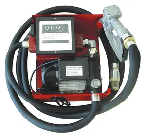Hot sale 220V Electric Fuel Transfer Pump Kit with Meter Nozzle and Hose Digital Flowmeter 550W Power Diesel Oil and Kerosene