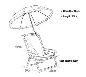 Superventas plegable niños verano paraguas plegable reclinable Camping <span class=keywords><strong>Silla</strong></span> de <span class=keywords><strong>playa</strong></span> <span class=keywords><strong>con</strong></span> dosel paraguas - Product Image 4