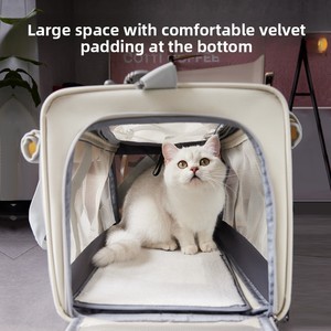Bolsa de Transporte para Mascotas, Perros y Gatos, Transpirable, de Tela Oxford, Portátil, Suave y Ajustable, para Viajes en Avión y Alojamiento de Mascotas, Capacidad de 3 kg - Product Image 4