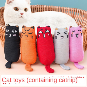 Juguete para Gatos <span class=keywords><strong>de</strong></span> Tela <span class=keywords><strong>de</strong></span> Algodón con Hierba Gatera, Duradero, Lindo Diseño <span class=keywords><strong>de</strong></span> Dibujos Animados, para Jugar en Interiores, <span class=keywords><strong>Limpieza</strong></span> Dental para Gatitos, Mordedor, Antiaburrimiento, Venta al por Mayor - Product Image 2