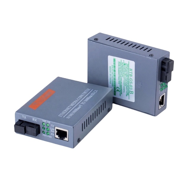 FTTH Mini Fiber Transceiver Gigabit HTB GS-03AB Optical 10/100/1000 3km 20km Media Converter 1 Pair 1550nm Wi-Fi Network