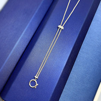 Nueva cadena única de plata 925, cadena universal, collar rojo de red de joyería de moda