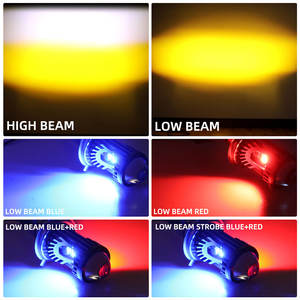 12-80V H4 LED Moto H6 BA20D P15D LED Moto Sepeda Motor Lampu Lampu Lensa Kuning Hi <span class=keywords><strong>Lo</strong></span> Lampu Sepeda Motor Headlight Lampu - Product Image 6