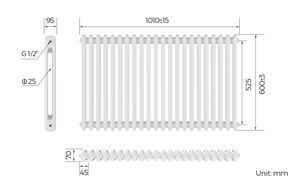 <span class=keywords><strong>Radiateur</strong></span> de colonne en <span class=keywords><strong>acier</strong></span> blanc de luxe 1010x600mm pour <span class=keywords><strong>radiateur</strong></span> d'eau de <span class=keywords><strong>chauffage</strong></span> <span class=keywords><strong>central</strong></span> pour la maison - Product Image 3
