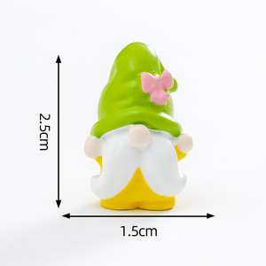 Figura Decorativa de Enano de <span class=keywords><strong>Jardín</strong></span> <span class=keywords><strong>con</strong></span> Lazo, Adorno Pequeño de Resina para Decoración DIY - Product Image 6