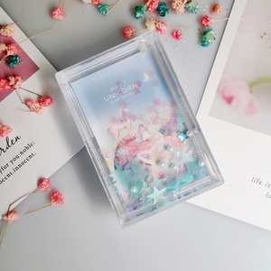 Cadre <span class=keywords><strong>photo</strong></span> <span class=keywords><strong>carré</strong></span> en plastique liquide pailleté pour Instax Mini 2x3 pouces, impression couleur unique pour photos aquatiques - Product Image 4