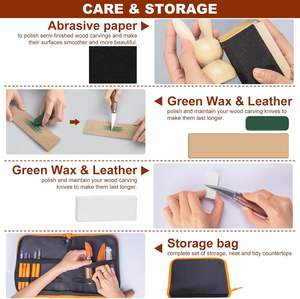 制造商的DIY木工手工工具套装 手工雕刻刀 刮刀 弯刀 修剪工具 1年保修 OEM制造 - Product Image 4