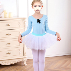Body da ballo da principessa per bambine bambine bambine bambine bambine body da ginnastica a maniche lunghe con Tutu in Tulle - Product Image 6