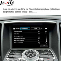 Modul Lsailt 7 Inci Wireless Apple CarPlay & Android Auto + Layar Sentuh untuk Infiniti G37 G35 Coupe dengan Kontrol Setir