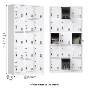 Armoire à dossiers et armoire à documents de bureau avec portes métalliques verrouillables, quatre étagères réglables et construction en acier durable - Product Image 6