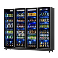 LED Yaourt Red Bull Magasin de bière et d'alcool Réfrigérateur pour affichage de boissons Compresseur Congélateur Réfrigérateur Climat frais