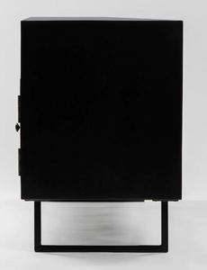 Meuble de divertissement en bois massif, fabriqué avec maestrie, avec des motifs sculptés uniques et un rangement fonctionnel pour le salon - Product Image 2