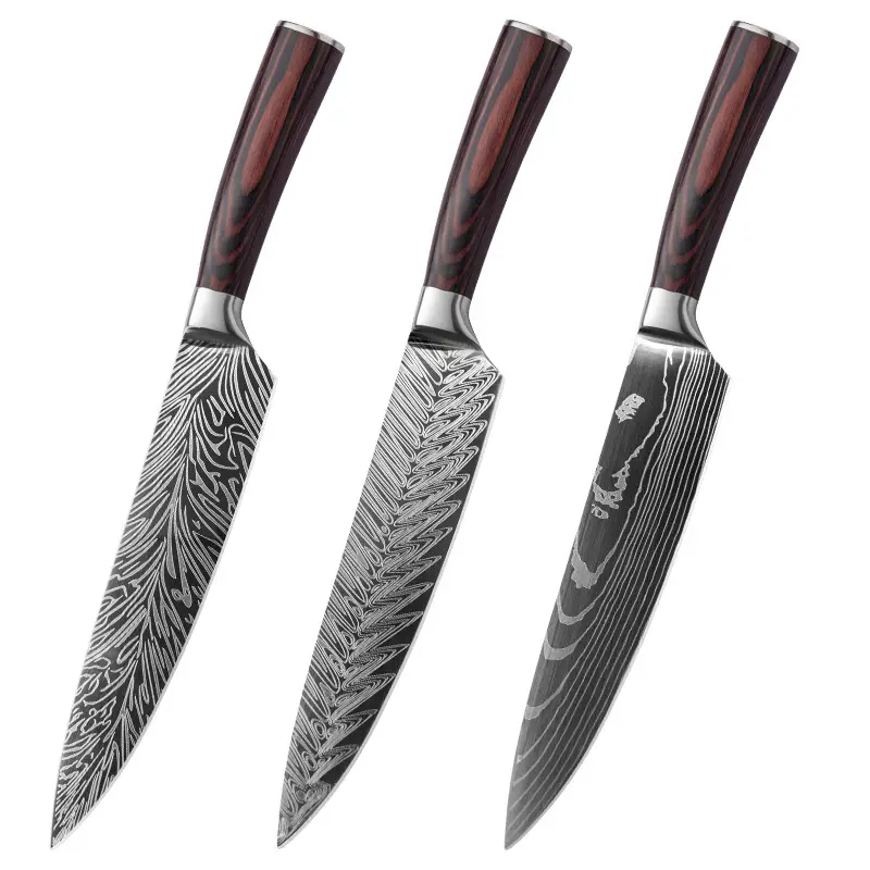 Luxury Steel Knife Chef Cooking Japanese Style Kitchen Knives stainless steel Knife Set