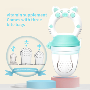 Cấp thực phẩm mềm trẻ sơ sinh Silicone vui vẻ Núm vú làm dịu Feeder bé sữa đông lạnh trái cây trung chuyển núm vú với răng - Product Image 4