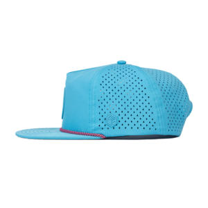 Casquette de golf TCAP Chine ODM imperméable en caoutchouc PVC perforé découpé au laser avec logo et cordon - Product Image 2