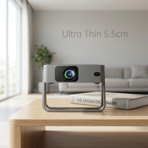 Proyector Inteligente Android C210 con Soporte, Delgado, Pequeño, Resolución Nativa 720P, 350 ANSI, Enfoque Automático, Ultra Portátil, <span class=keywords><strong>Cine</strong></span> en Casa, Venta al Por Mayor de Fábrica - Product Image 2