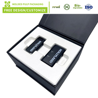 Boîtes d'emballage pliables en carton rigide avec logo personnalisé, insert en pulpe, plateau magnétique, boîte cadeau de luxe à ouverture rabattable, impression