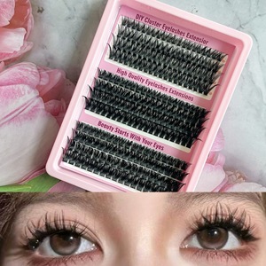 Vente en gros de plateaux individuels de <span class=keywords><strong>cils</strong></span> en velours de cachemire noir mat, personnalisés, pour extensions de <span class=keywords><strong>cils</strong></span> volume faites à la main - Product Image 1