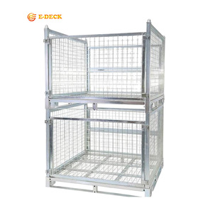 Jaula de <span class=keywords><strong>metal</strong></span> plegable de malla de alambre galvanizado, apilable, a la venta - Product Image 1