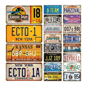 Cổ Điển USA Nghệ Thuật Mỹ Xe Tin Tấm Kim Loại Số Giấy Phép Áp phích Kim Loại Tin Dấu Hiệu Cho Bar Pub Trang Trí Nội Thất - Product Image 1