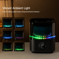 Purificateur d'air portable 2-en-1 anti-buée avec humidification, écran numérique HD, lumières LED colorées, 3 modes, faible bruit, pour la maison