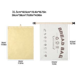 Cotton <b>Beeswax</b> Bread Bags for Homemade Baguette <b>Food</b> <b>Wrap</b> Storage Bag With TPU Buckle to Extend Freshness - Product Image 2
