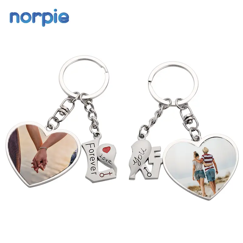 Couple Key Chain I LOVE YOU Heart Magnet sublimation Keychain Romantic Creative for Valentine's Day